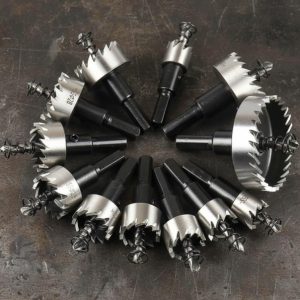 Set of 13 HSS Hole Saw Drill Bits (16-65mm) for Stainless Steel and Metals