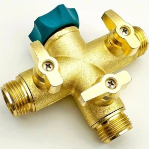 Heavy-Duty 3 Way Solid Brass Garden Hose Splitter