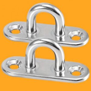 Heavy-Duty Stainless Steel Oblong Pad Eye Plate Set